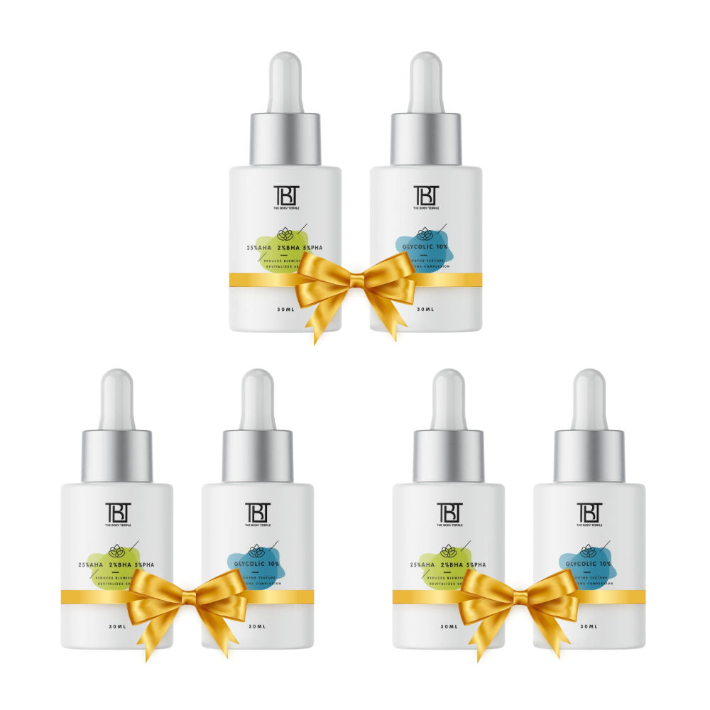 AHA 25% + BHA 2% + PHA 5% & Glycolic Acid 10% (30Ml Each - Pack Of 1) - 180ml