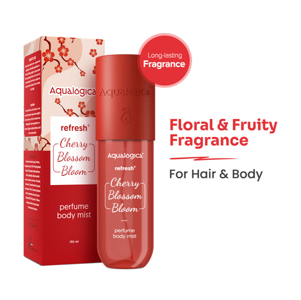 Refresh+ Cherry Blossom Bloom Perfume Body Mist-Long Lasting Fragrance for All Skin Types