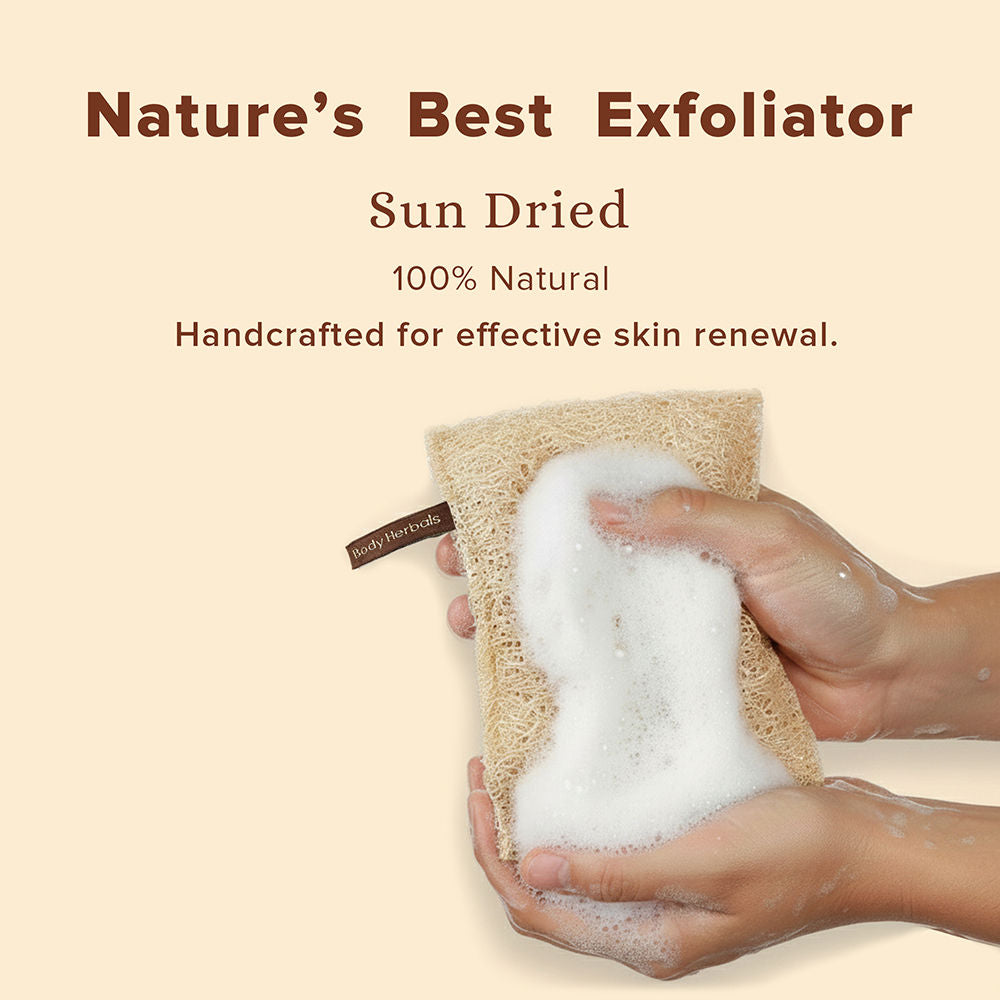Natural Sun Dried Bath Loofah Rectangular, Oval, & Heart in a Gift Bag Women & Men