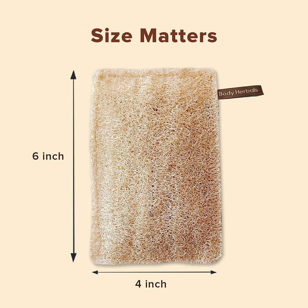 Natural Sun Dried Bath Loofah Rectangular, Oval, & Heart in a Gift Bag Women & Men