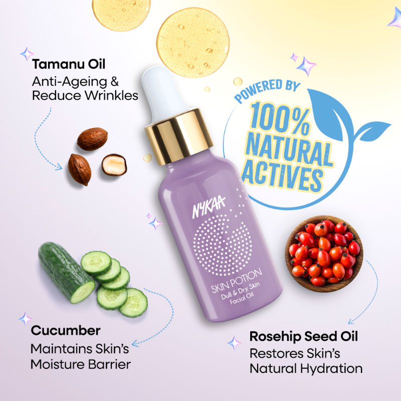 Nykaa Naturals Skin Potion Dull & Dry Skin Facial Oil