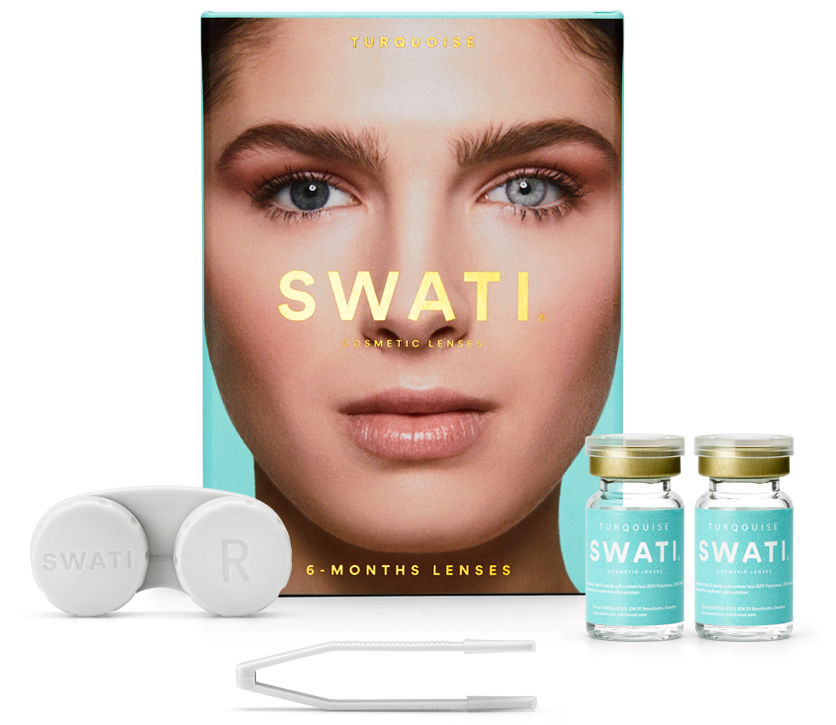 Coloured Contact Lenses Turquoise 6 months Power 0.00