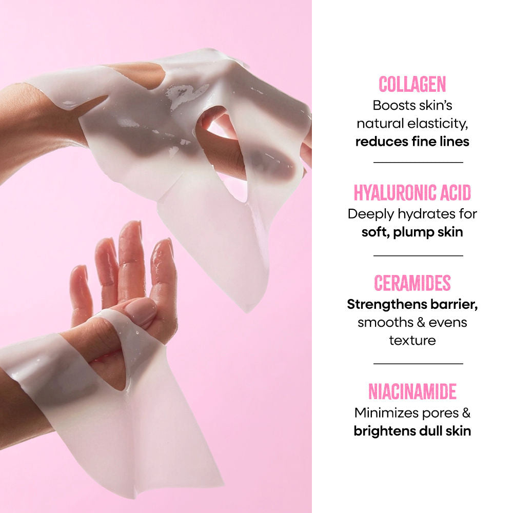 Real Collagen Mask – Hydrates, Brightens And Gives Dewy Skin Overnight - Formulated In Korea