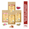 Organic Beetroot Powder Multani Mitti, Sandal Wood Powder, Rose & Beetroot Powder