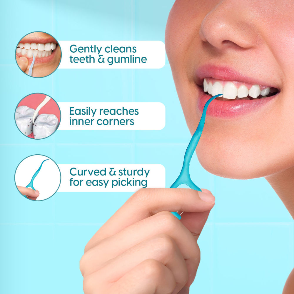 Dental Floss Picks Flosser Sticks With Toothpick For Deep Clean, Fresh Breath & Oral Care