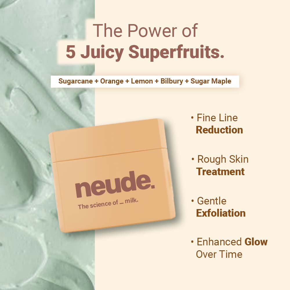 Neude Instant Detanning + Hydrating + Brightening Face Mask - Dry Skin Friendly