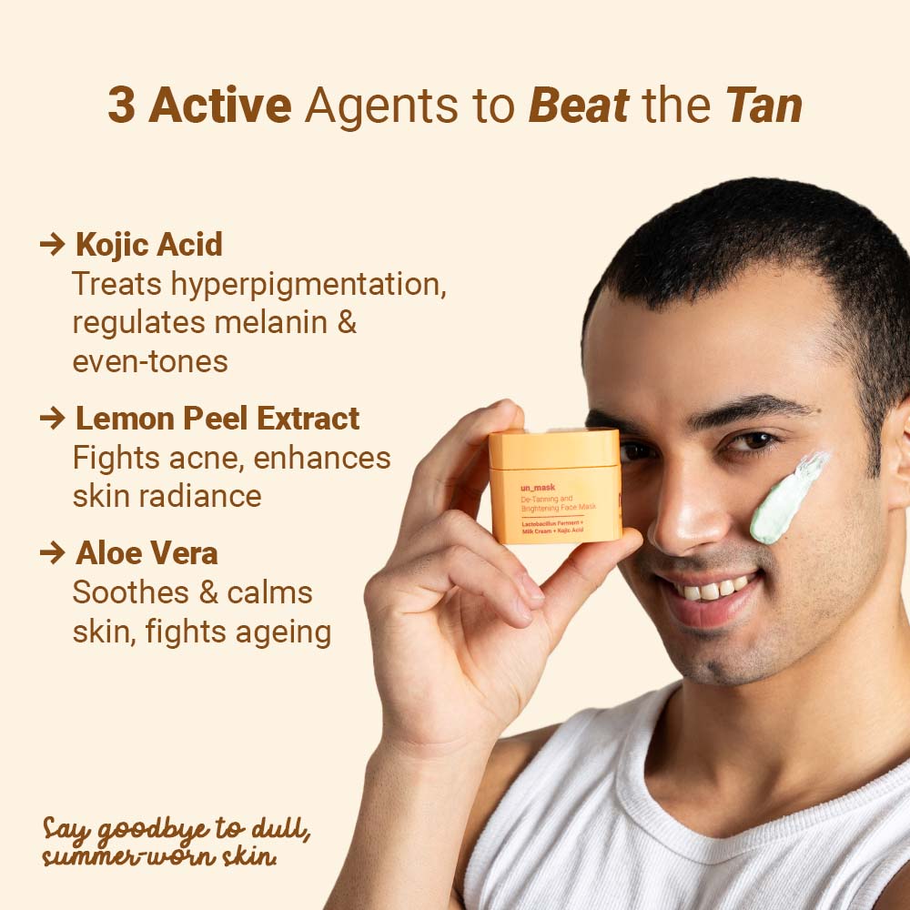 Neude Instant Detanning + Hydrating + Brightening Face Mask - Dry Skin Friendly