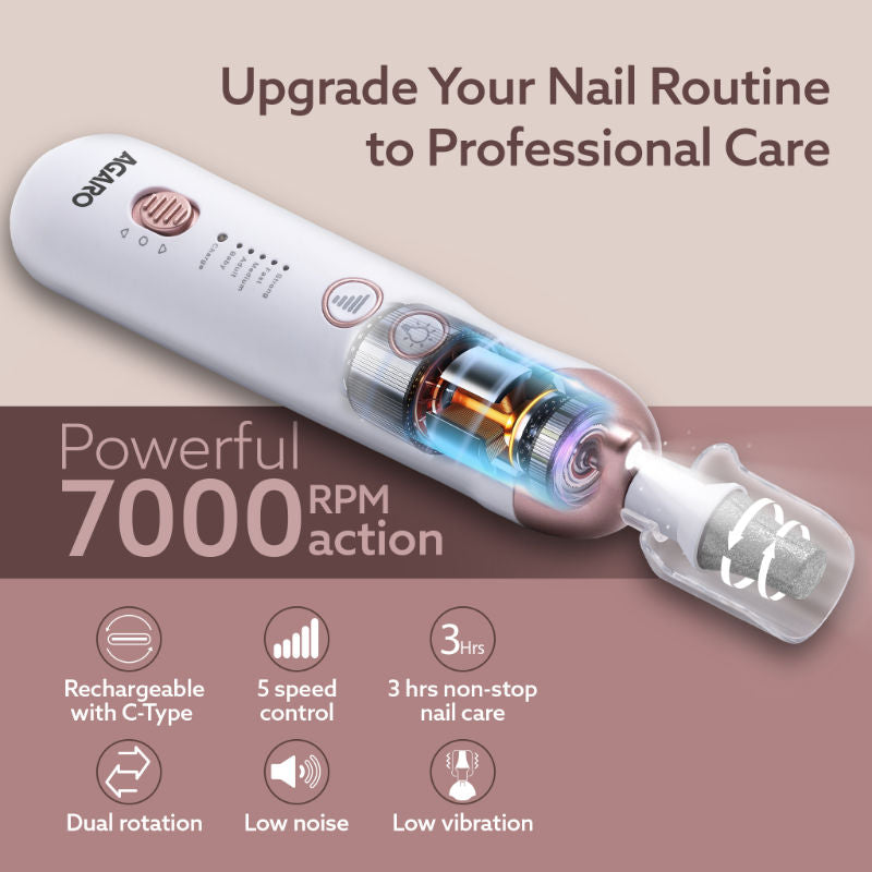 Prima Nail Drill & Polisher – Professional Manicure & Pedicure Tool, 2-in-1