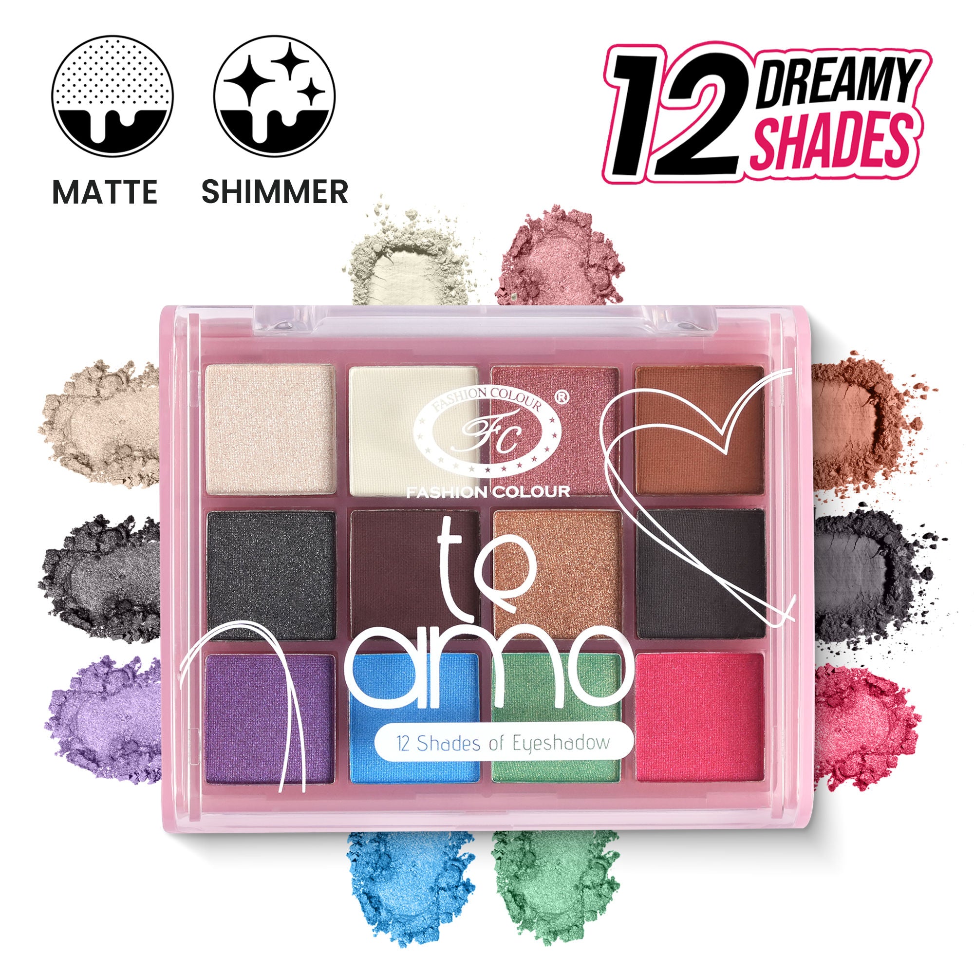Te Amo 12 Shade Eyeshadow Palette - Shade 03