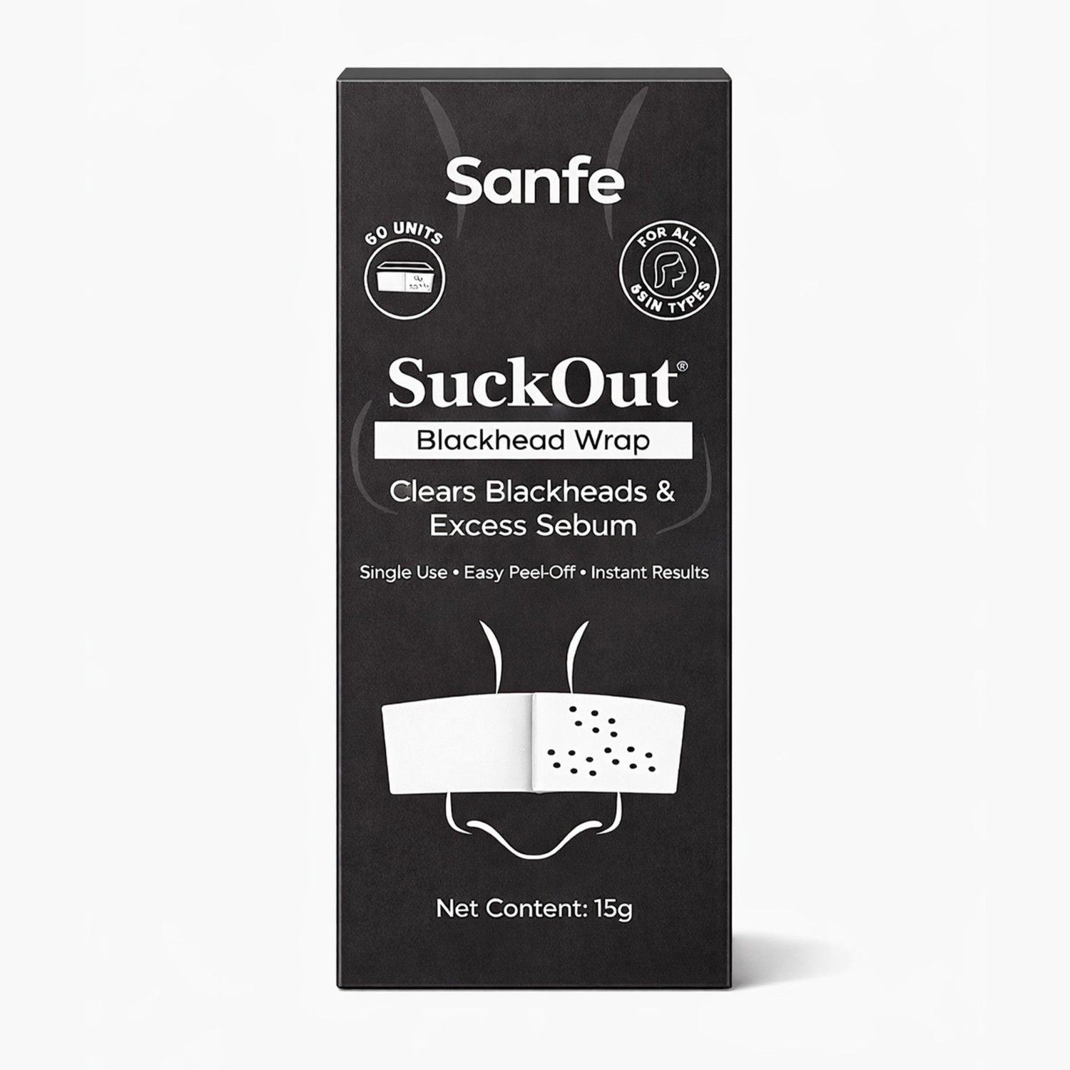Suckout Blackhead Wrap For Clear Skin Cream + 60 Sheets