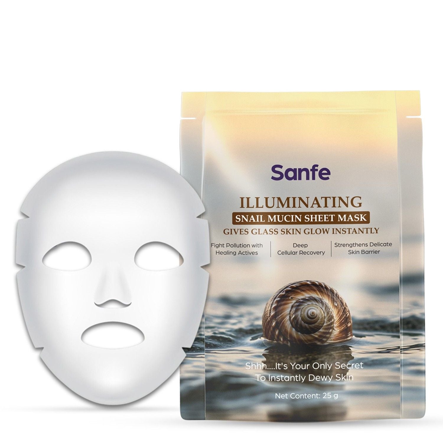 Illuminating Snail Mucin Sheet Mask For Glass Skin Glow