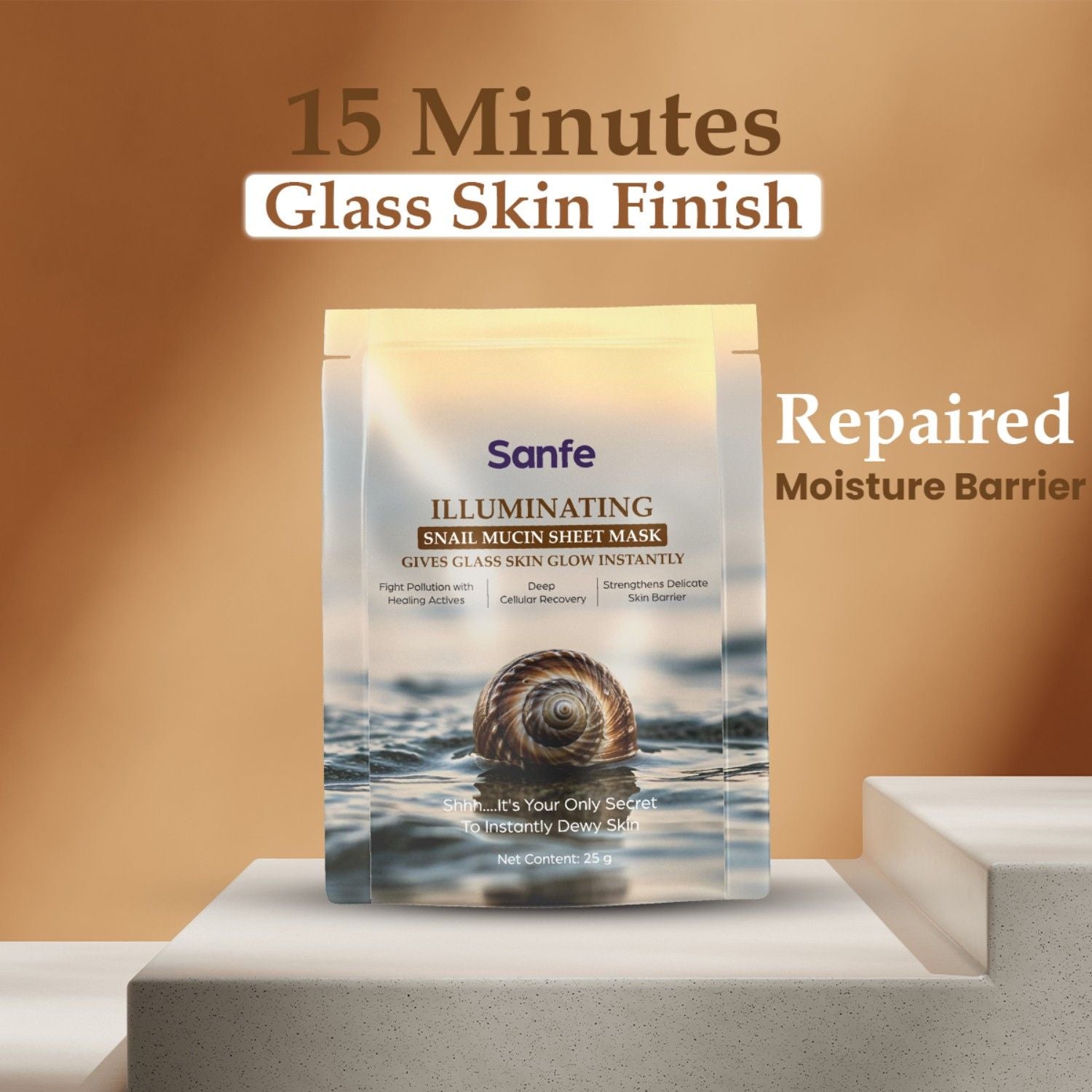 Illuminating Snail Mucin Sheet Mask For Glass Skin Glow