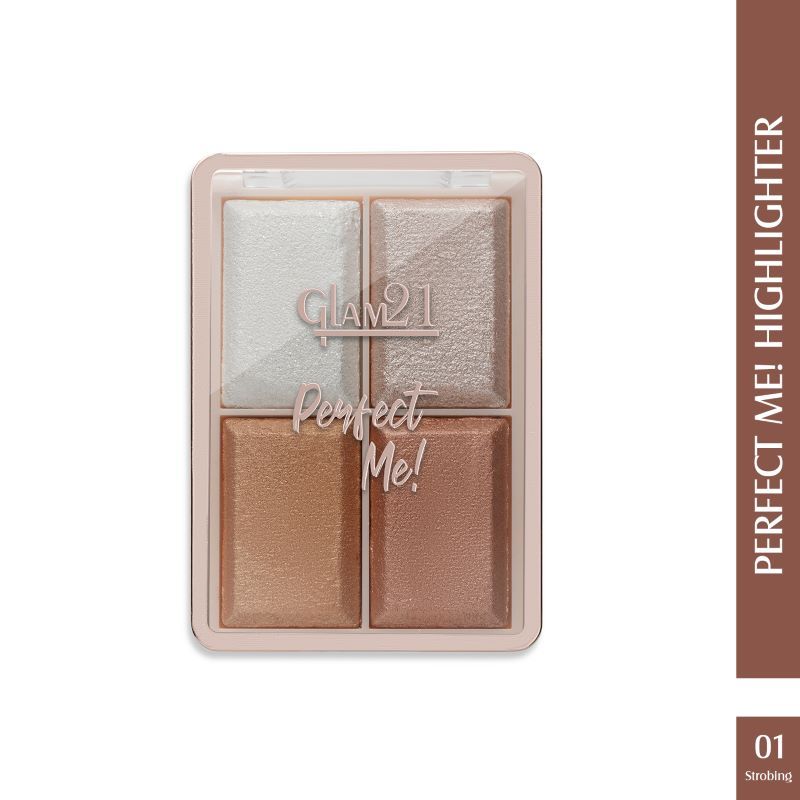 Perfect Me! 4 Shades Highlighter Palette Blusher - Strobing