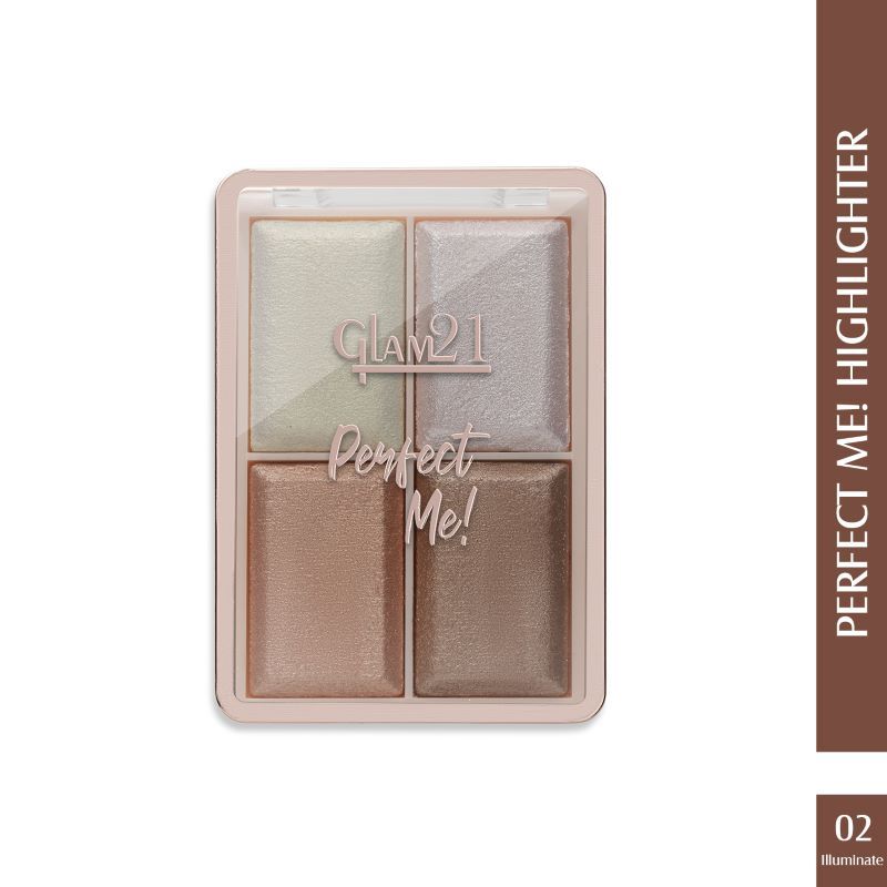 Perfect Me! 4 Shades Highlighter Palette Blusher - Illuminate