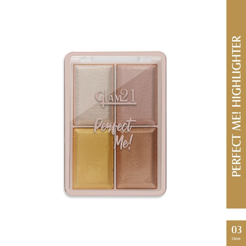 Perfect Me! 4 Shades Highlighter Palette Blusher - Glow
