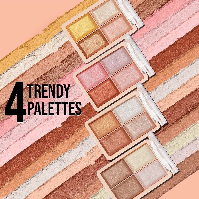 Perfect Me! 4 Shades Highlighter Palette Blusher