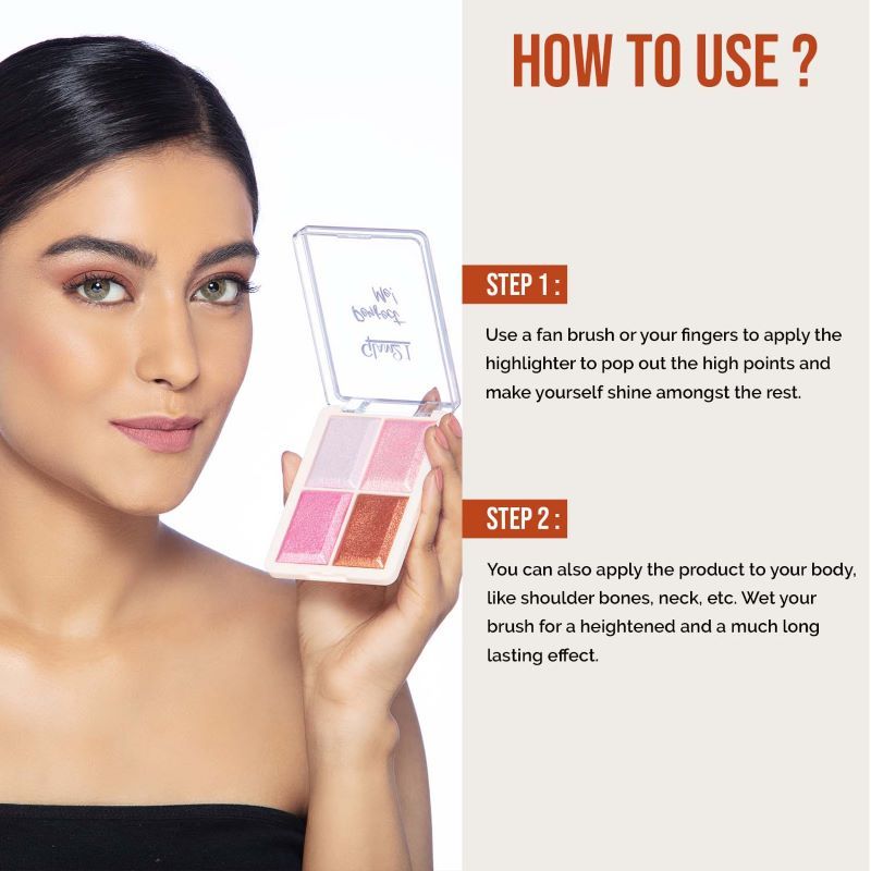 Perfect Me! 4 Shades Highlighter Palette Blusher
