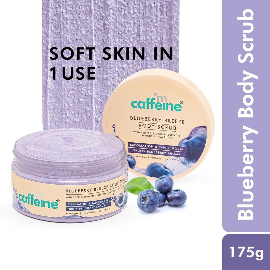 Blueberry Breeze Body Scrub For Glowing Skin, Exfoliates & Removes Tan