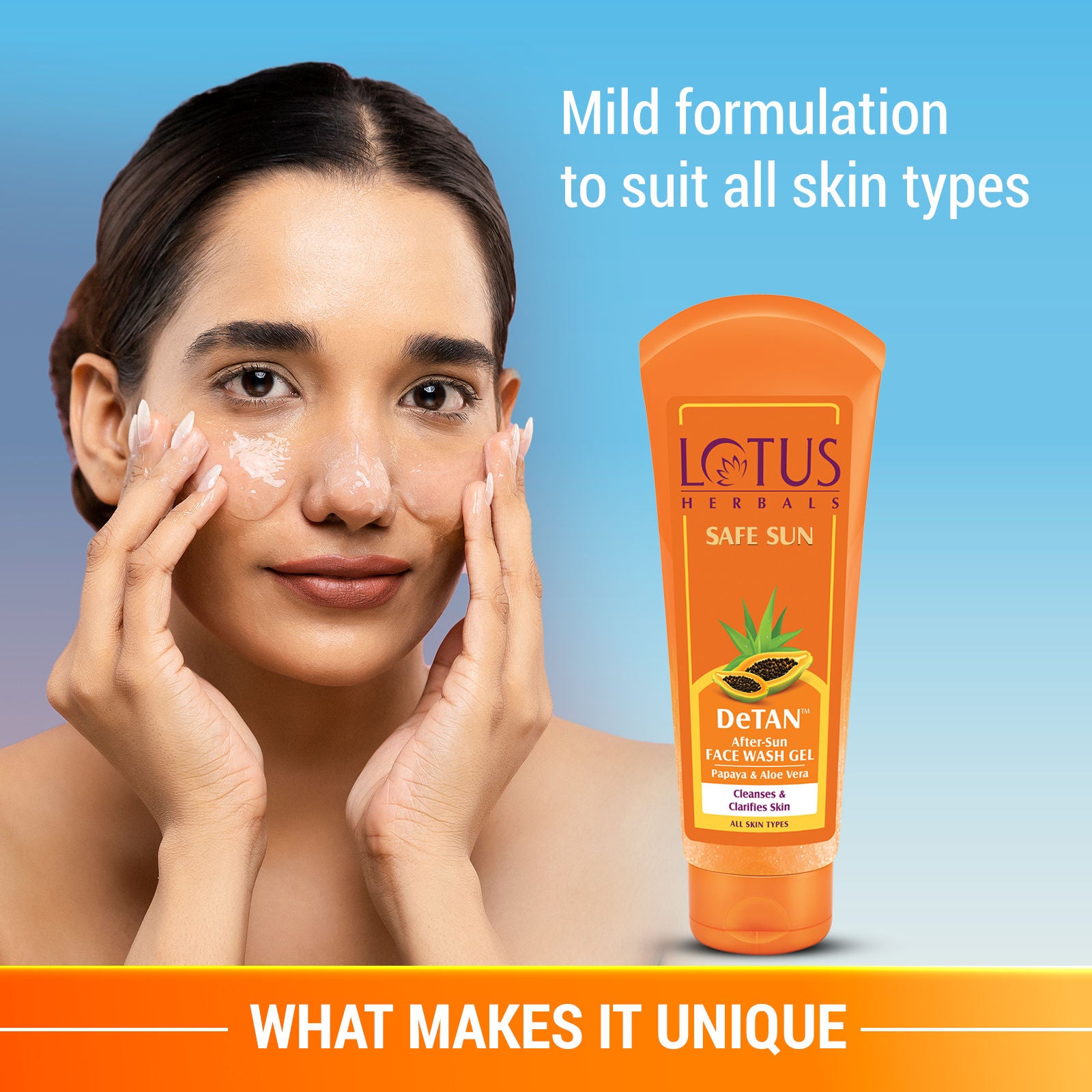 Safe Sun DeTAN After-Sun Face Wash Gel