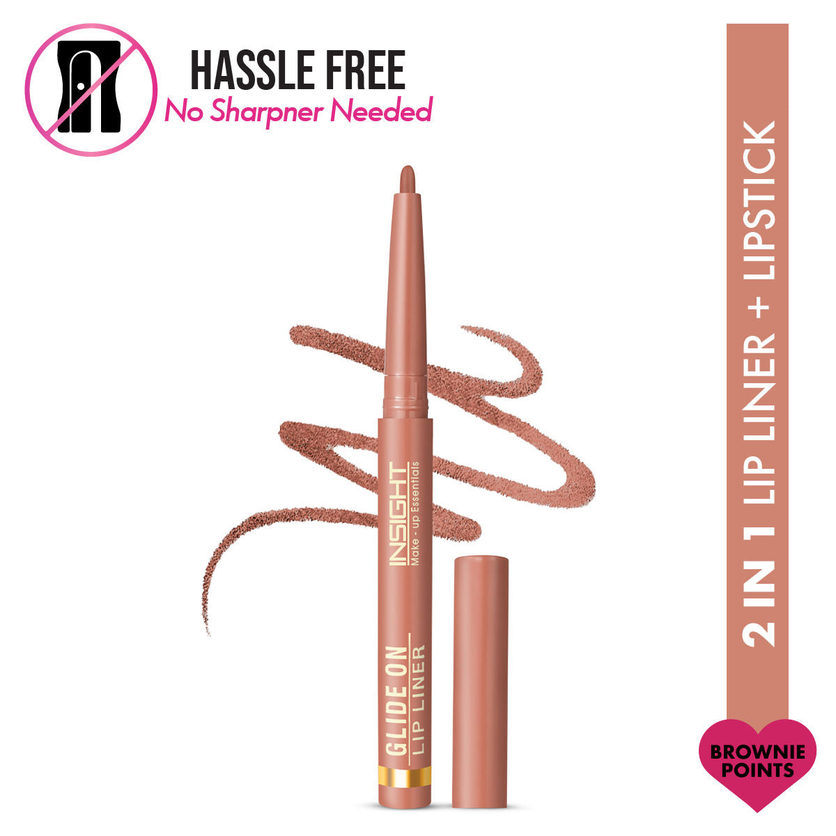 Glide On Lip Liner, Intense Pigment, Long Wear Matte Lip Formula - Brownie Points