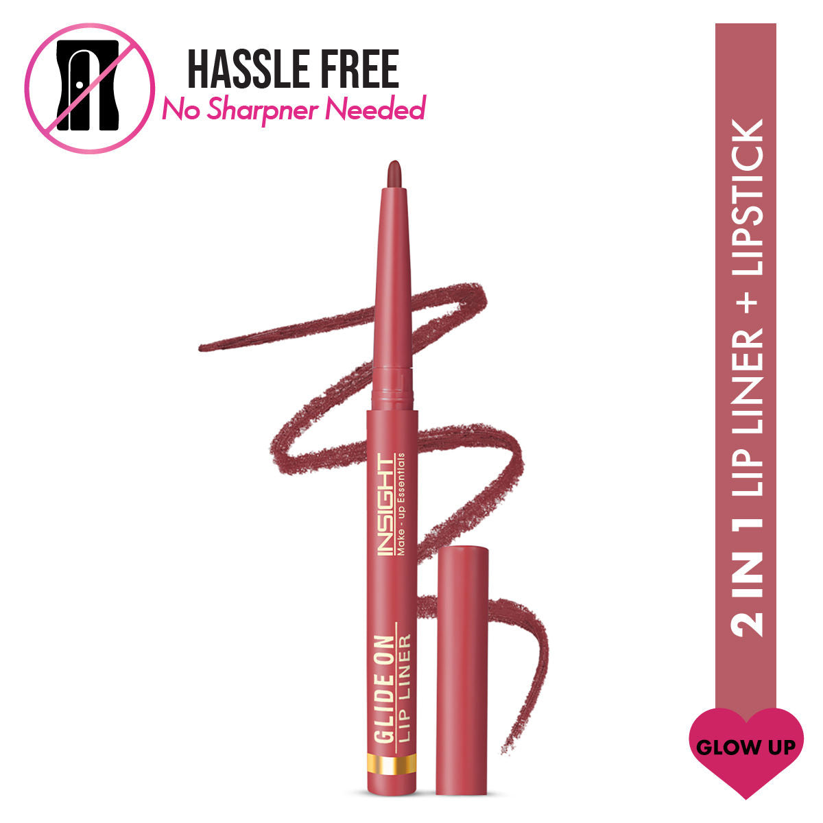 Glide On Lip Liner, Intense Pigment, Long Wear Matte Lip Formula - Glow Up