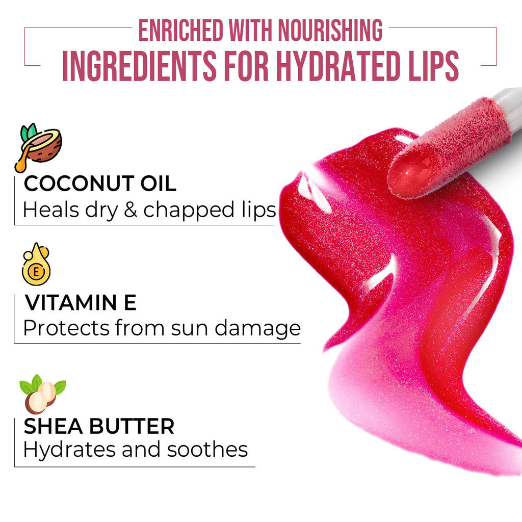 Hydrating Gloss, Non Sticky, Ultra Shiny Lips
