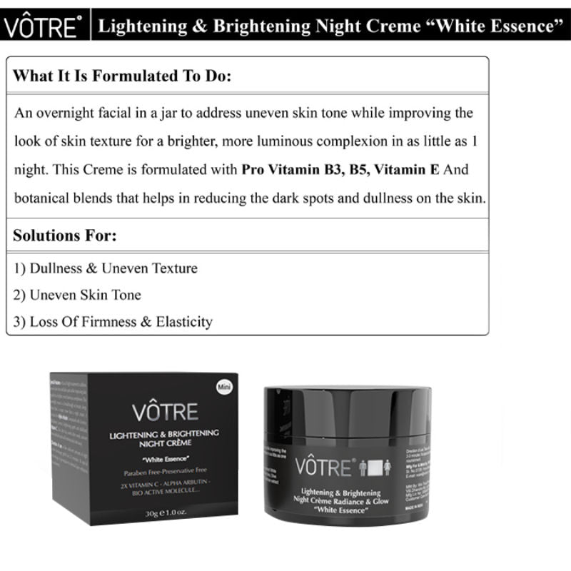 Lightening & Brightening Night Creme White Essence