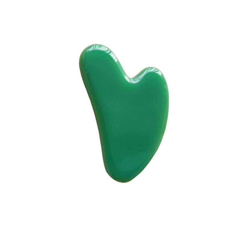 Jade Gua Sha Stone Face Massager For Face, Neck Glow & Skin Brightening