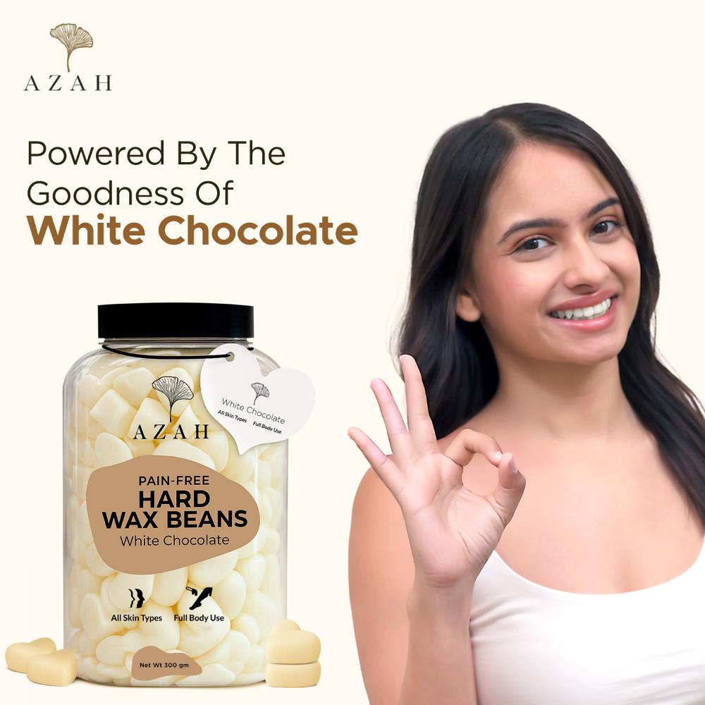 Heart-Shaped Hard Wax Beans For Women - White Chocolate