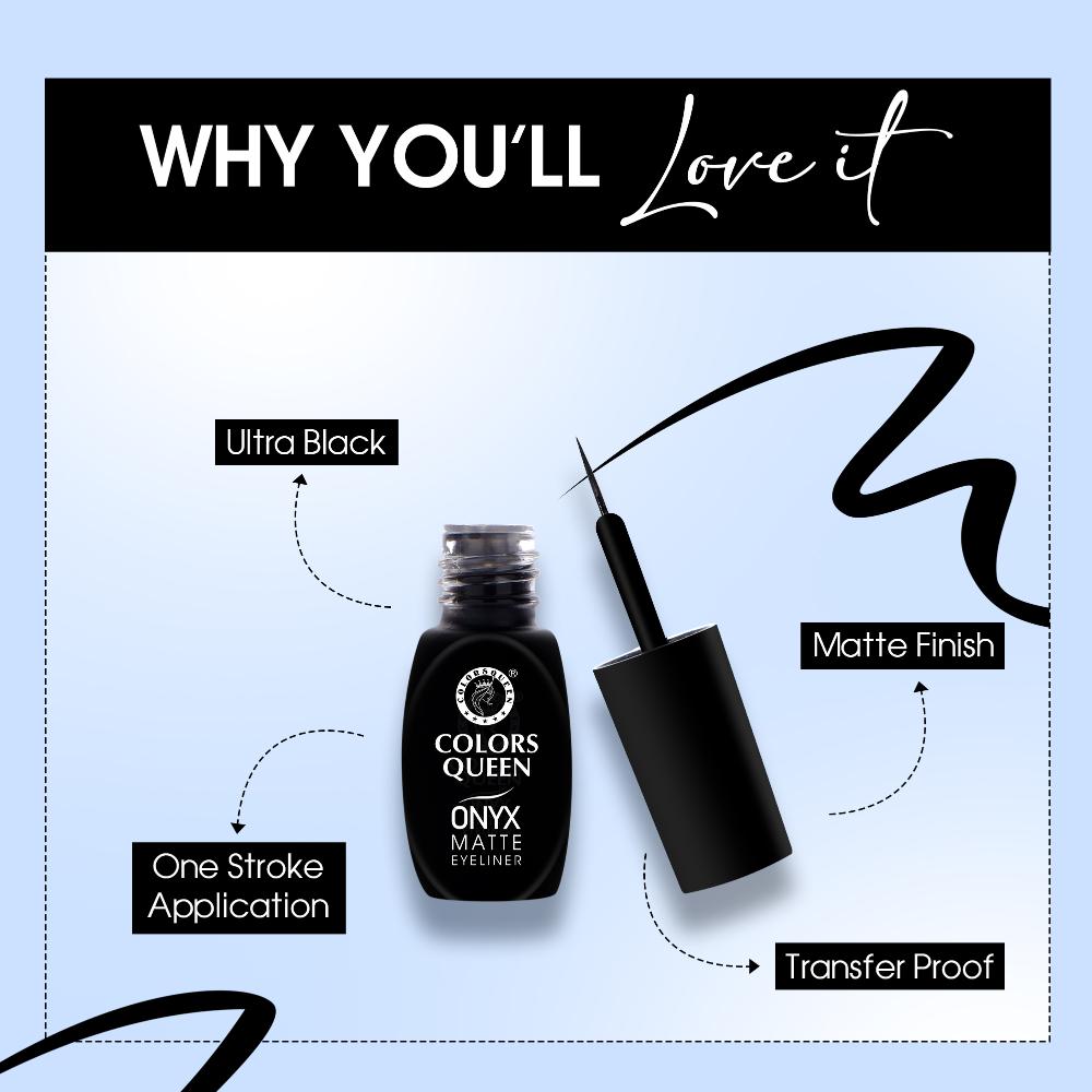 Onyx Matte Waterproof Eyeliner - Black
