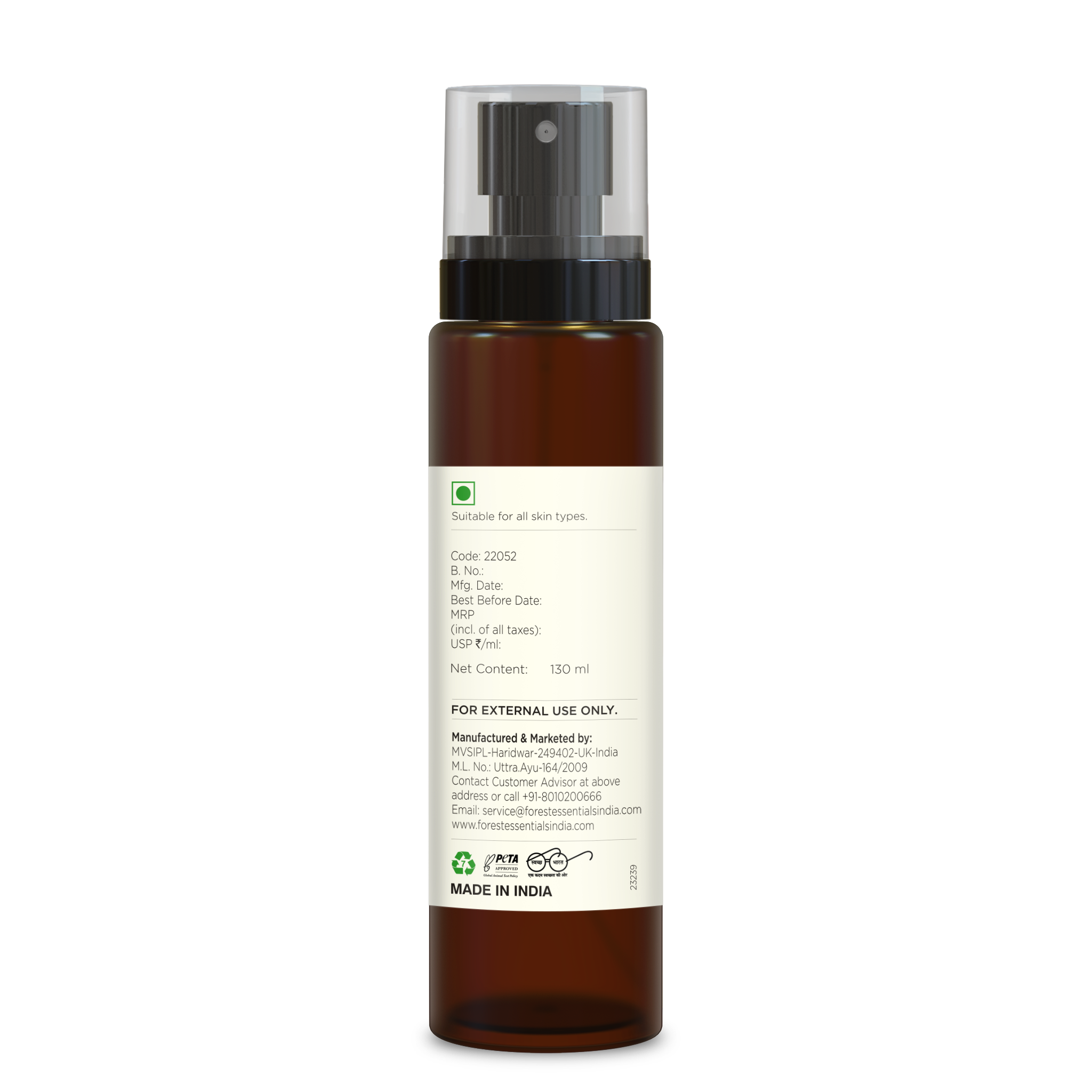 Sheer Sunscreen Body Spray Spf 50 PA++++ Lightweight, No White Cast