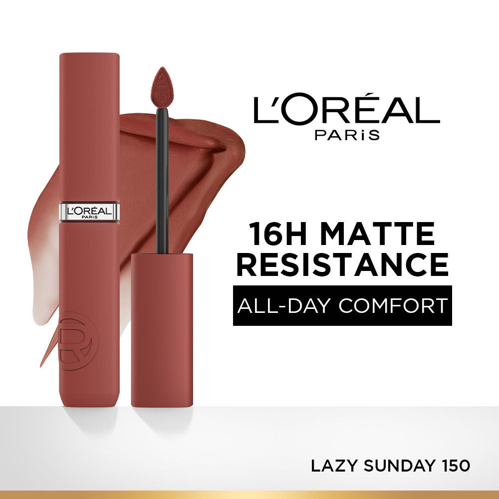 LOreal Paris Infallible Matte Resistance Lipstick, Transfer Resistant Formula - Lazy Sunday 150 - 150 Lazy Sunday
