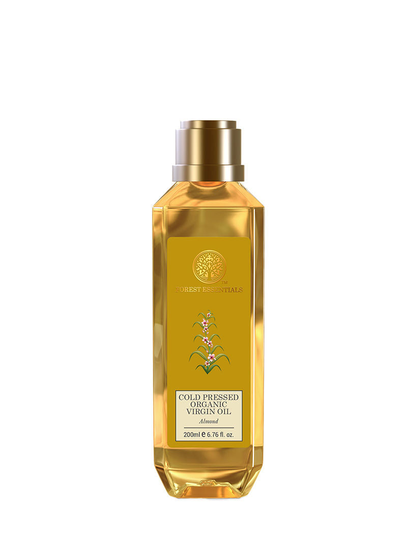 Organic Cold Pressed Virgin Almond Oil - Pure Almond Massage Oil With Vitamin E