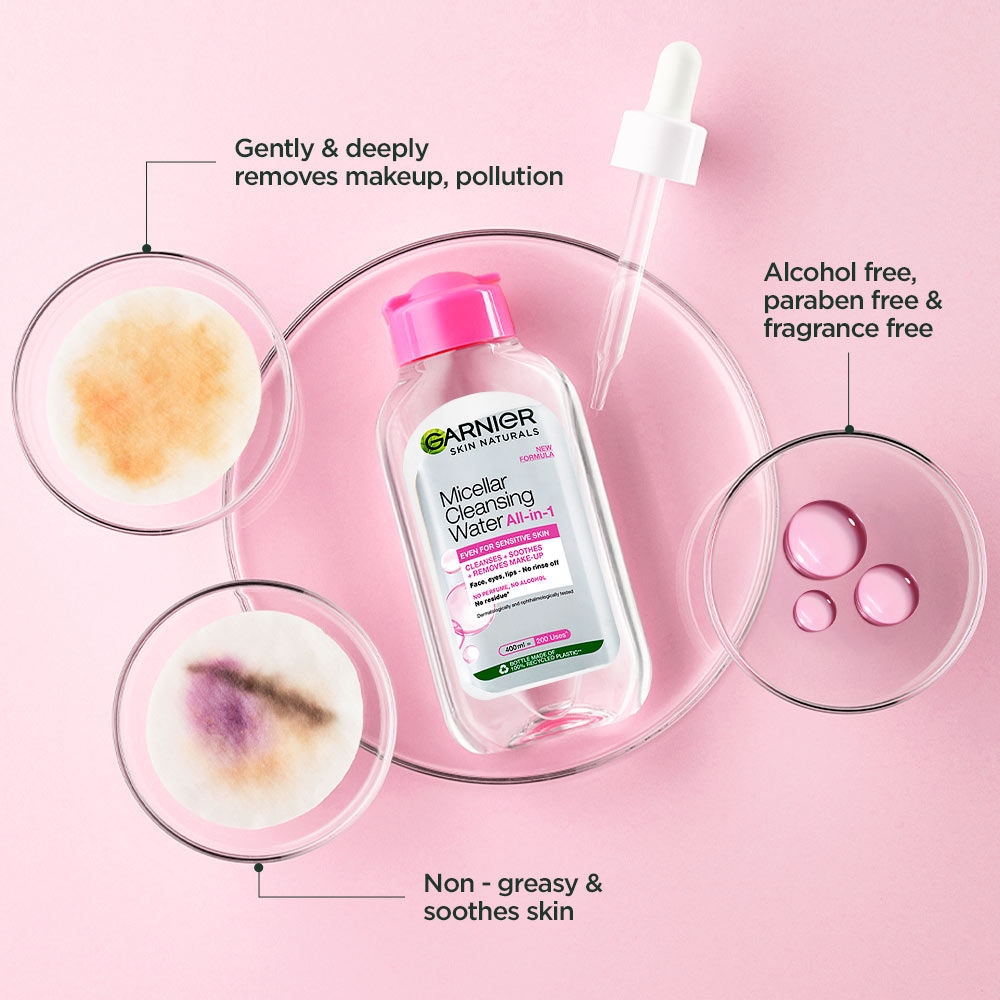 Skin Naturals Micellar Oil-Infused Cleansing Water For Cleansing & Make-Up Removal | 400ml