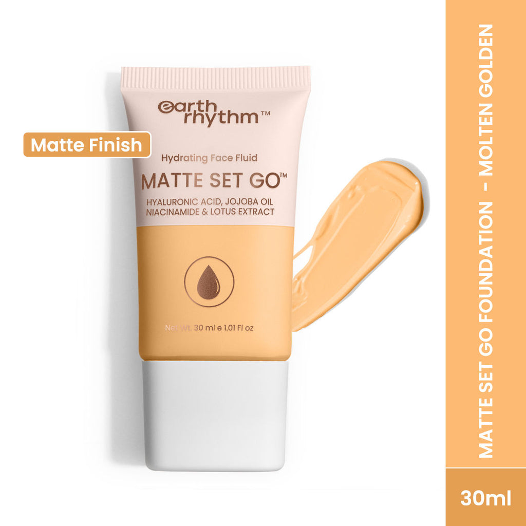 Hydrating Matte Set Go Face Fluid Foundation SPF 30 & PA++++ - Molten Golden