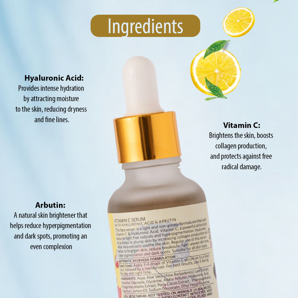 Vitamin C Serum With Hyaluronic Acid And Arbutin