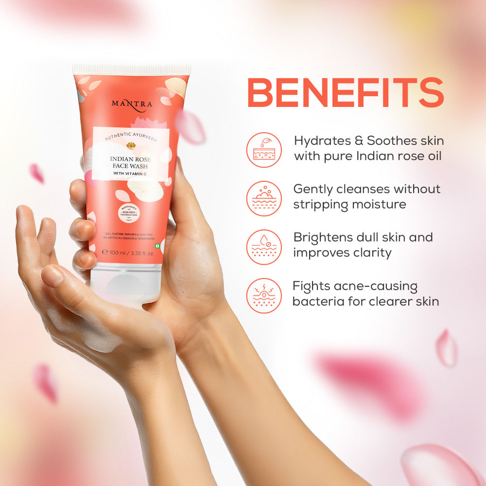 Indian Rose Face Wash with Vitamin C