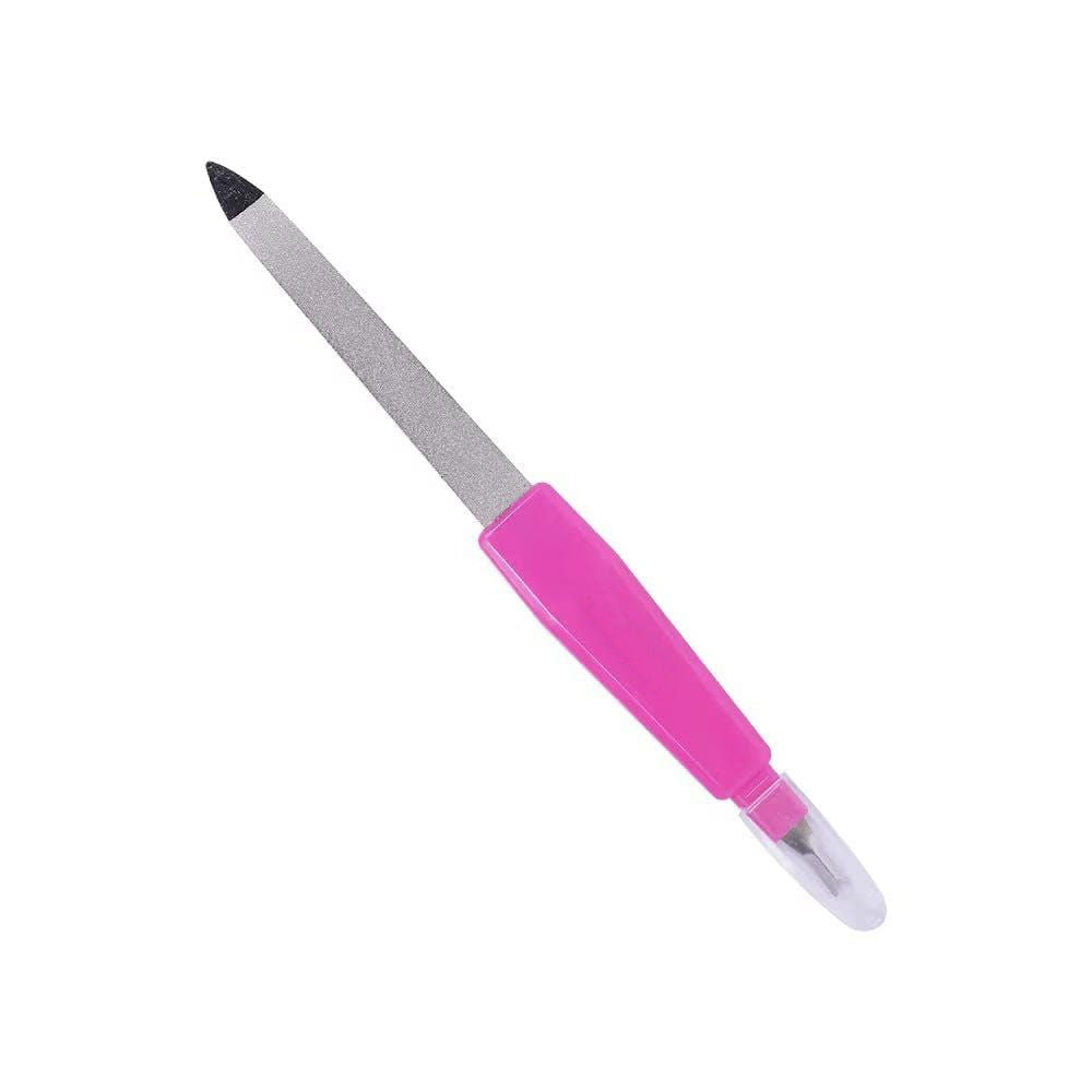 Nail Filer & Cuticle Trimmer for Manicure, Nail Shaping & Grooming (Color May Vary)