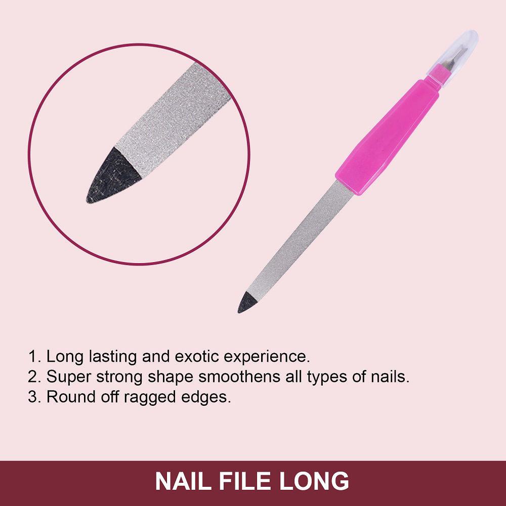 Nail Filer & Cuticle Trimmer for Manicure, Nail Shaping & Grooming (Color May Vary)