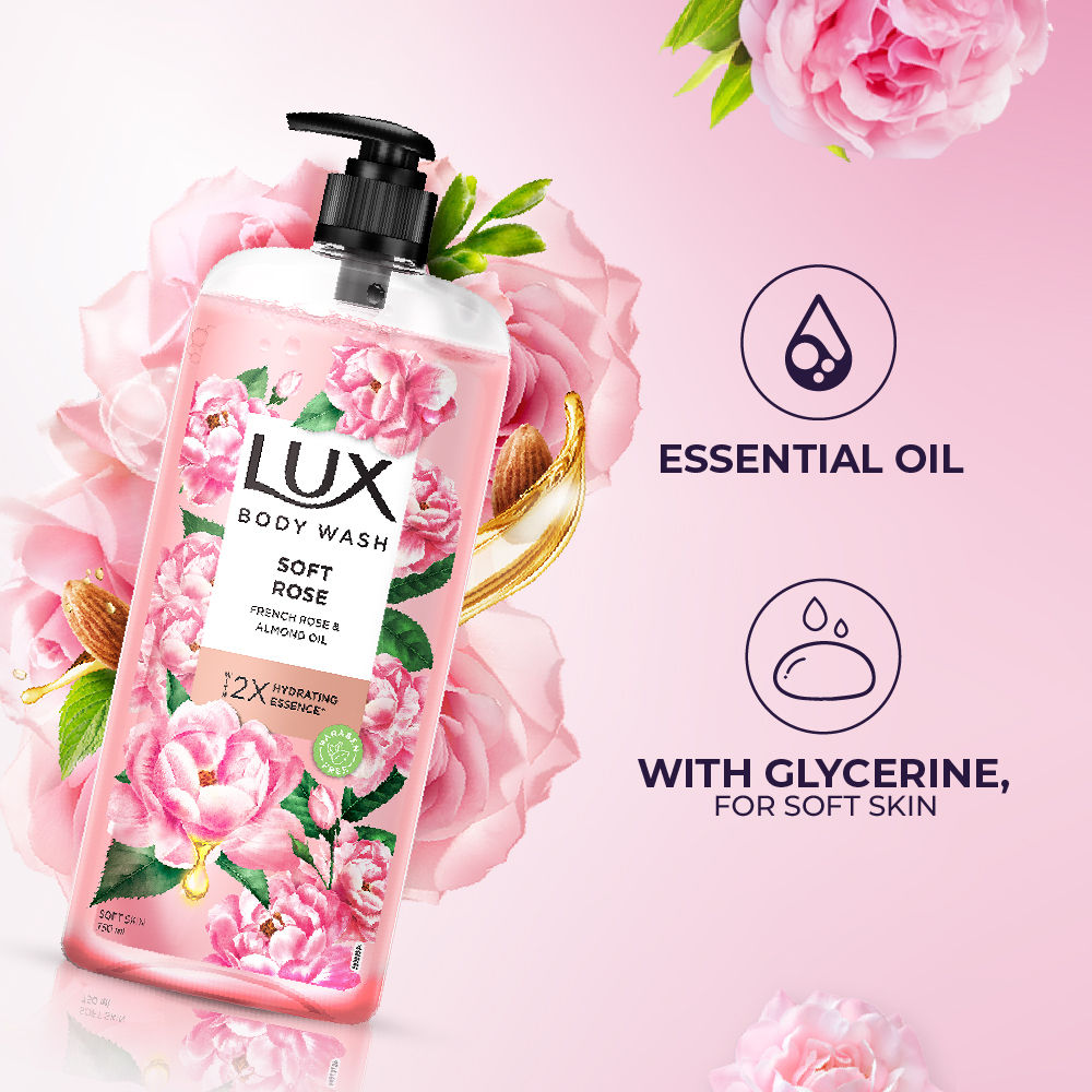 French Rose Fragrance & Almond Oil Bodywash Shower Gel