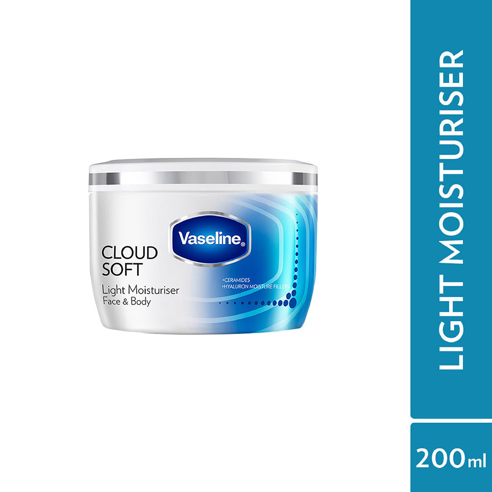 Cloud Soft Light Moisturiser,100 Hours Non-Sticky Hydration,Ceramides & Hyaluron - 200ml