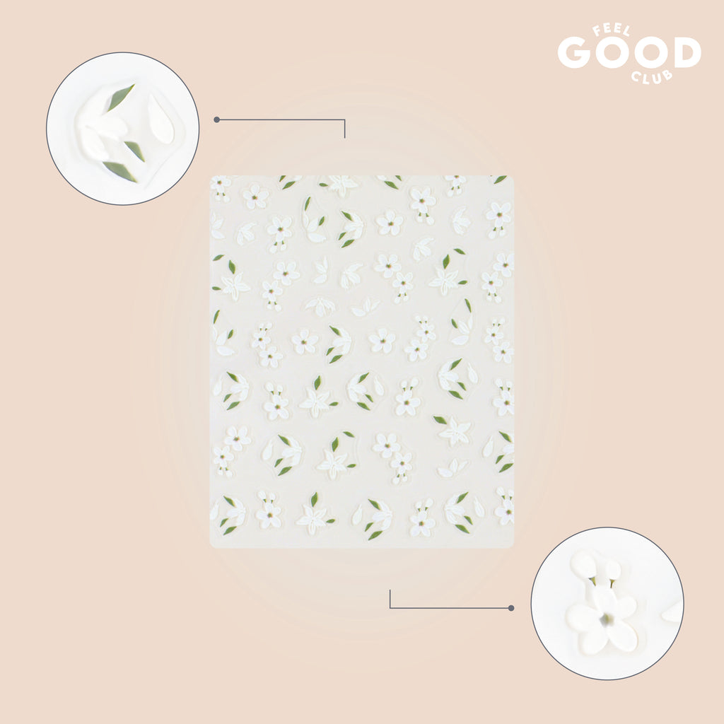 Pure Bloom Nail Stickers For Quick Nail Art - Peel & Apply After Nail Polish Enamel