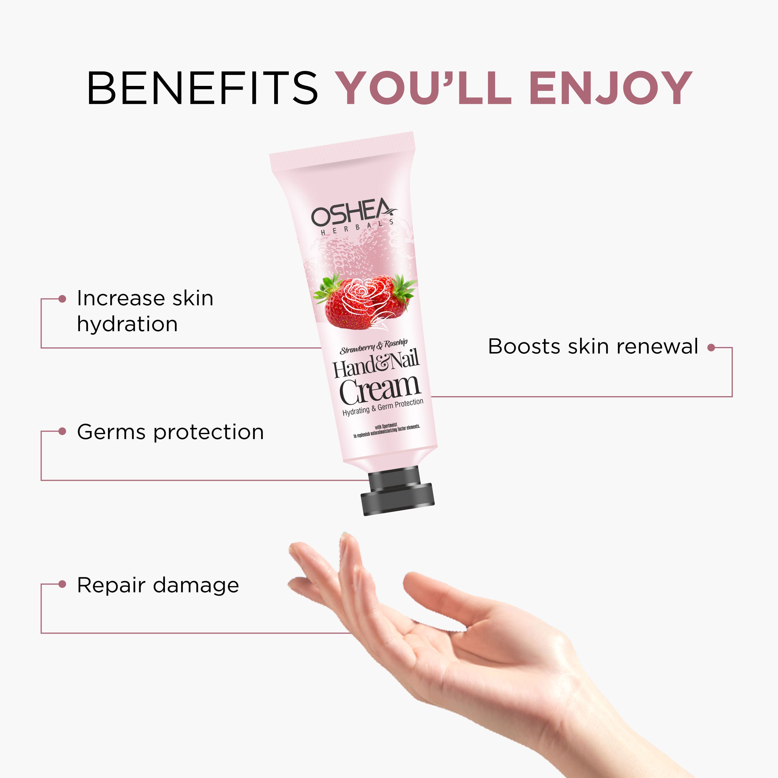 Strawberry & Rose Hip Hand & Nail Cream