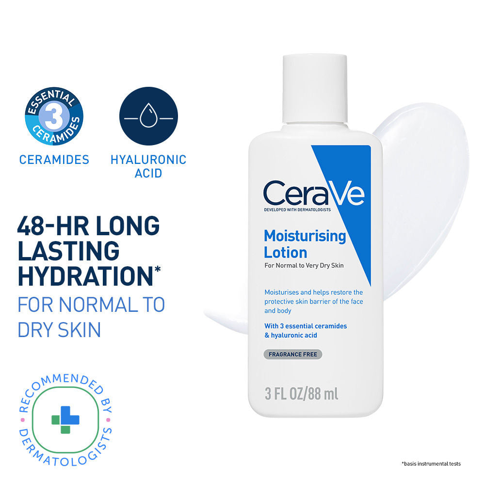 Moisturizing Body Lotion for Normal to Dry skin with Ceramides, Dermatologist recommended - 88ml