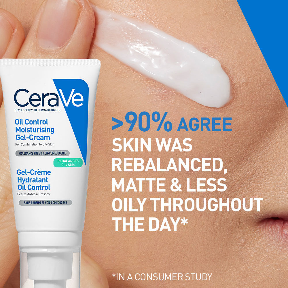 Oil Control Gel-Cream Lightweight Moisturizer For Oily & Combination Skin With Shine Control