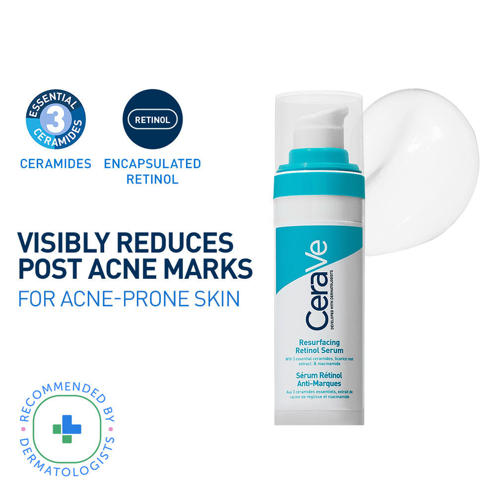 Resurfacing Retinol Serum, Reduces Acne Marks with Licorice Root Extract & Niacinamide