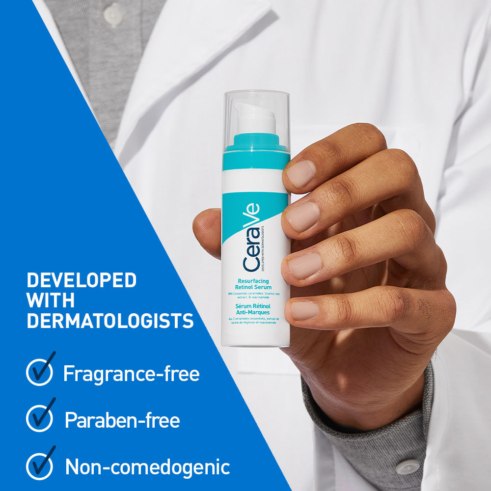 Resurfacing Retinol Serum, Reduces Acne Marks with Licorice Root Extract & Niacinamide