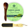 Lemon Grass Foot Scrub For Home Pedicure With Natural Oils And Foot Scrubber Tool