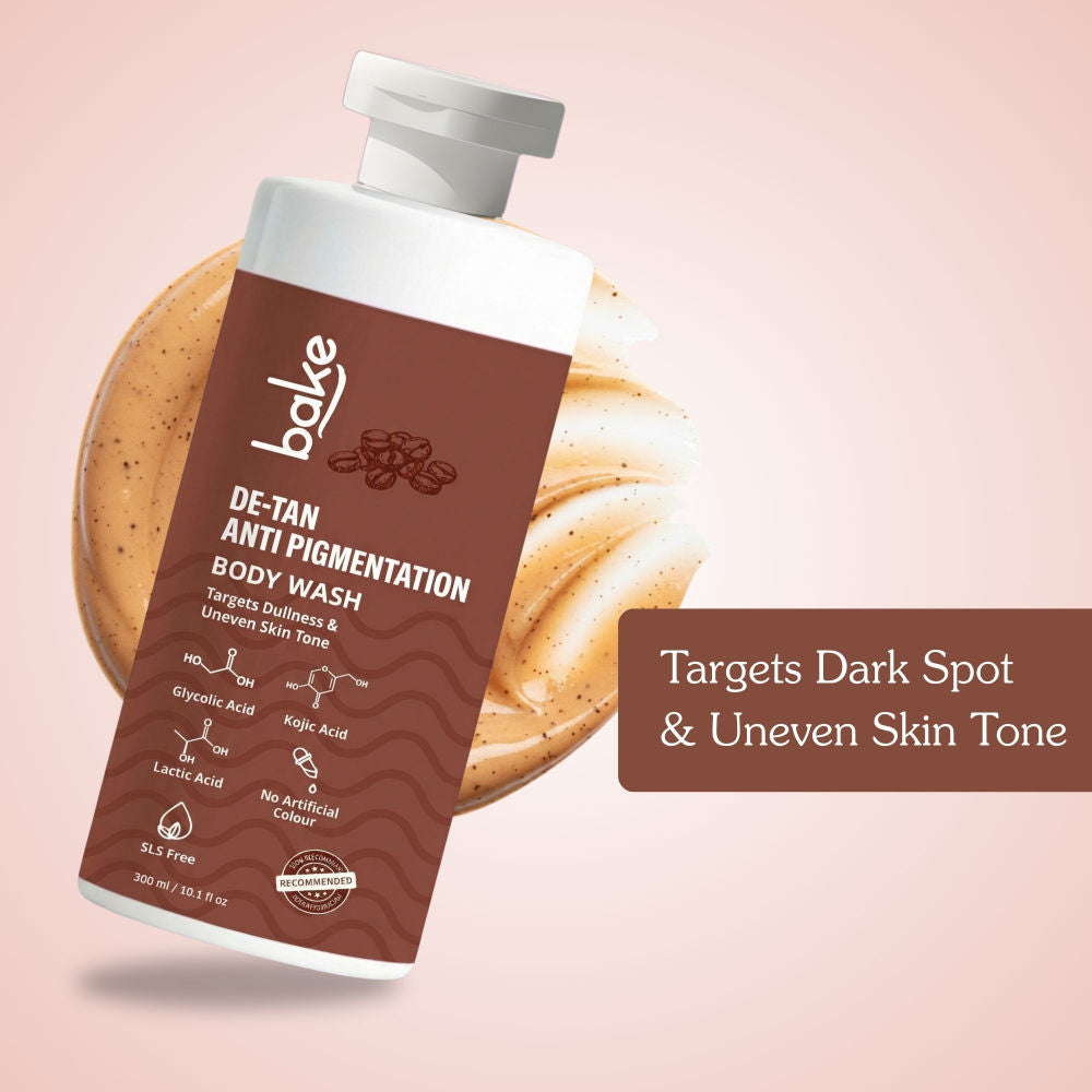 De-Tan Anti Pigmentation Coffee Body Wash for Dark Spots, Pigmentation, Tanning & Tan Removal