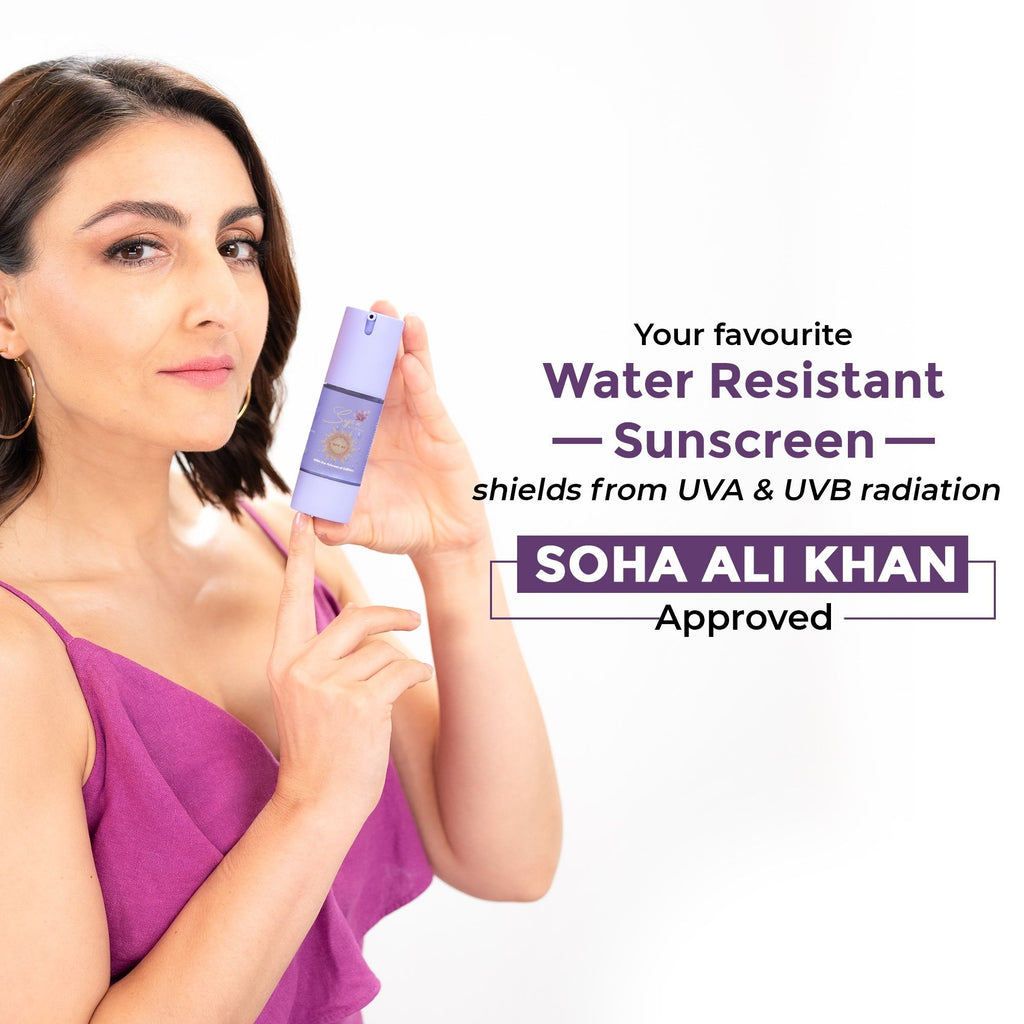 Saffr’n Sun Defence SPF 50 PA+++ Waterproof Sweat-Resistant Non Greasy Sunscreen with Saffron extract | 30g